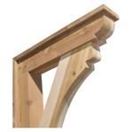 Cedar Bracket 112T4SBP — top carving detail | Timber Build
