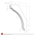 Cedar Knee Brace 63T14S — dimensions | Timber Build