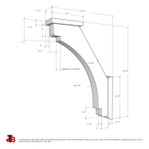 Cedar Knee Brace 63T14SBP — dimensions | Timber Build
