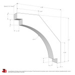 Cedar Knee Brace 67TD12 — dimensions | Timber Build