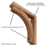 Cedar Bracket 116T4 — product line cross-section diagram | Timber Build