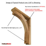Wood Bracket 116T6 Handcrafted by Timber Build