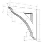 Cedar Bracket 03T3 — side profile view | Timber Build