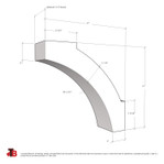 Cedar Knee Brace 71T4 — dimensions | Timber Build