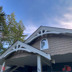 Cedar Gable Bracket 49T84 — house gable detail | Timber Build