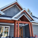 Cedar Gable Bracket 49T84 — home exterior view | Timber Build
