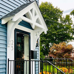 Cedar Gable Bracket 41T72 — installed on front porch | Timber Build
