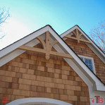 Cedar Gable Bracket 41T72 — installed above windows | Timber Build