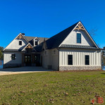 Cedar Gable Bracket 43T48 — home gable close-up | Timber Build