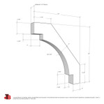 Cedar Knee Brace 67T14 — dimensions | Timber Build
