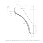 Cedar Knee Brace 72T9 — dimensions | Timber Build