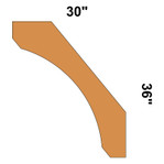Cedar Knee Brace 72T9 — back view | Timber Build