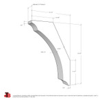 Cedar Knee Brace 64T3 — dimensions | Timber Build