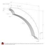 Cedar Knee Brace 73T2 — dimensions | Timber Build