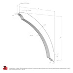 Cedar Knee Brace 73T3 — dimensions | Timber Build
