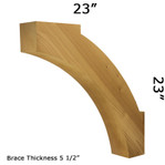 Cedar Knee Brace 71T6 — back view | Timber Build