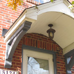 Cedar Bracket 10T9 — installed on front porch view | Timber Build
