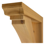 Cedar Bracket 02T39 — front carving detail | Timber Build
