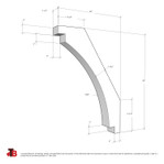 Cedar Knee Brace 67TD13 — dimensions | Timber Build