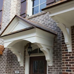 Cedar Bracket 14T2 — installed on front porch view | Timber Build