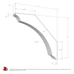 Cedar Knee Brace 64T6 — dimensions | Timber Build
