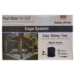 Pergola Post Base 6x6 - Sage-B (2-Pack)