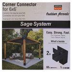 Pergola Corner Connector 6x6 - Sage-C (2-Pack)