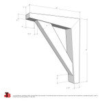 Cedar Bracket 115T8 — dimensional sketch with measurements | Timber Build