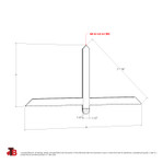 Cedar Gable Bracket 42T96 — dimensional sketch | Timber Build