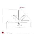 Cedar Gable Bracket 47T84 — dimensional sketch | Timber Build