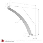 Cedar Knee Brace 60T2 — dimensions | Timber Build