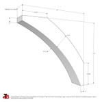 Cedar Knee Brace 61T3 — dimensions | Timber Build