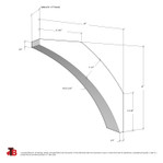 Cedar Knee Brace 61T4 — dimensions | Timber Build