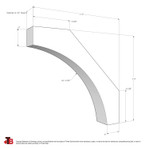 Cedar Knee Brace 62T1 — dimensions | Timber Build