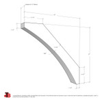Cedar Knee Brace 62T3 — dimensions | Timber Build