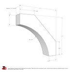 Cedar Knee Brace 62T6 — dimensions | Timber Build