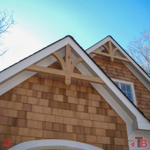 Cedar Gable Bracket 41T96 — installed above windows | Timber Build