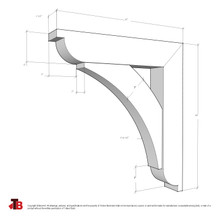 Cedar Bracket 06T5 — dimensional sketch with measurements | Timber Build