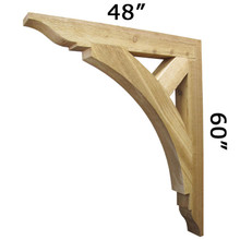 Cedar Bracket 14T25 — Western Red Cedar angled view | Timber Build