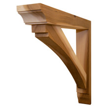 Cedar Bracket 02T5 — front view | Timber Build