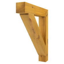 Cedar Bracket 18T14 — front view | Timber Build