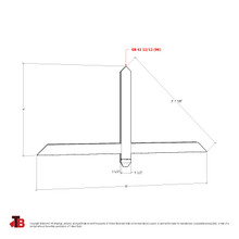 Cedar Gable Bracket 42T96 — dimensional sketch | Timber Build