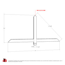 Cedar Gable Bracket 42T108 — dimensional sketch | Timber Build