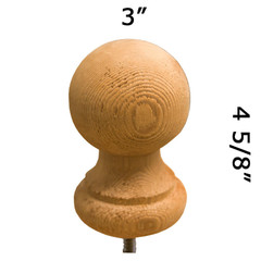 Cedar Wood Decorative Ball Finial 3 Crafted By Woodway Products