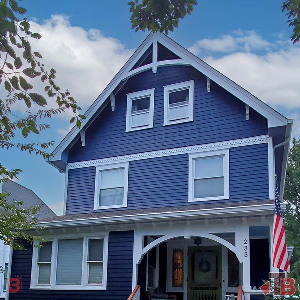Cedar Gable Bracket 40T96 — installed on front gable | Timber Build