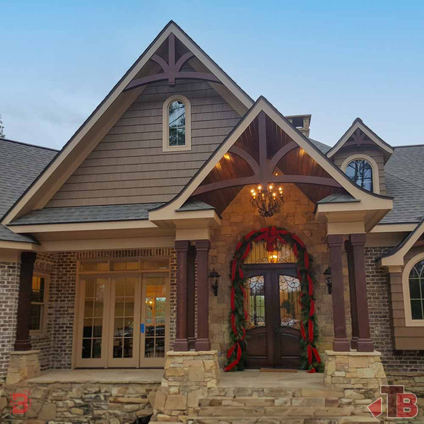 Cedar Gable Bracket 43T108 — roof pitch installation | Timber Build