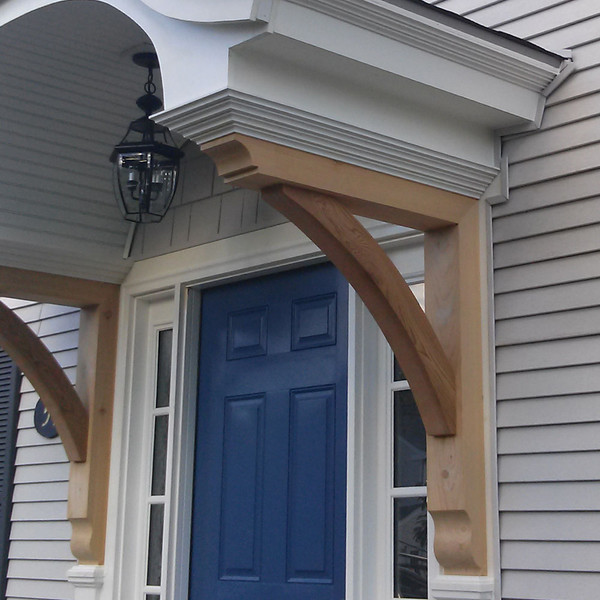 Cedar Bracket 10T11 — installed on front entry | Timber Build