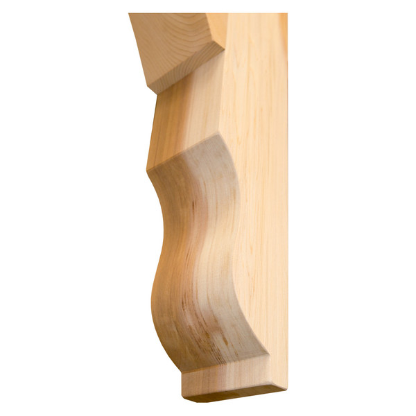 Cedar Bracket 10T13 — underside carving detail | Timber Build