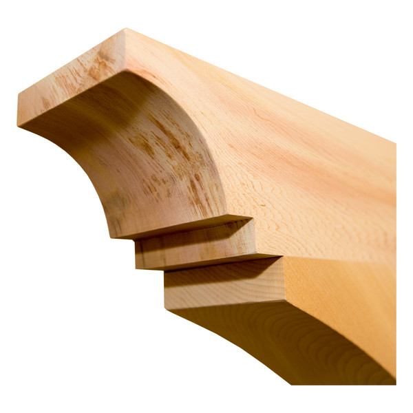 Cedar Bracket 10T13 — top carving detail | Timber Build