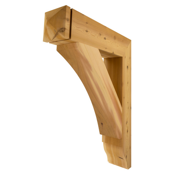 Cedar Bracket 01T1 — front view | Timber Build